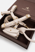 Load image into Gallery viewer, Signature Leather Dog Walking Set — Harness, Leash & Poop Bag Holder