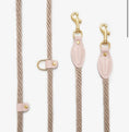 Charger l'image dans la visionneuse de la galerie, Hands-Free Leather Dog Leash 3-in-1 – Black & Beige Rope | CHOUCHOÚ®