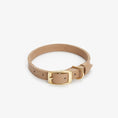 Cargar la imagen en la vista de la galería, Leather dog collar "Caviar" XXS black with bow, CHOUCHOÚ