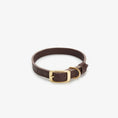 Cargar la imagen en la vista de la galería, Leather dog collar "Caviar" XXS black with bow, CHOUCHOÚ