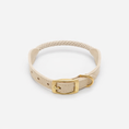 Bild in Galerie-Betrachter laden, Leather & Rope Dog Collar – Terra Collection, Olive | CHOUCHOÚ®
