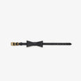 Charger l'image dans la visionneuse de la galerie, Leather bow for dog collar "Caviar" black, CHOUCHOÚ
