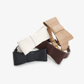 Charger l'image dans la visionneuse de la galerie, Leather bow for dog collar "Caviar" black, CHOUCHOÚ
