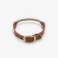 Bild in Galerie-Betrachter laden, Leather & Rope Dog Collar – Terra Collection, Olive | CHOUCHOÚ®
