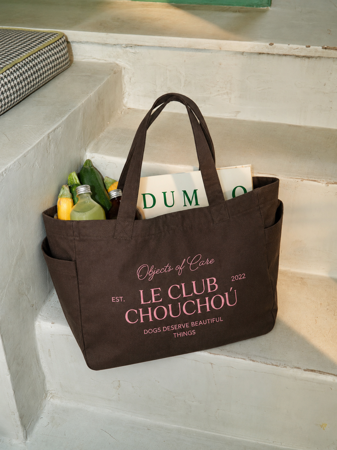 “Le Club Chouchoú” Canvas Tote Bag