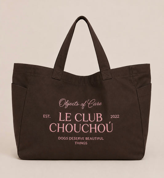 “Le Club Chouchoú” Canvas Tote Bag