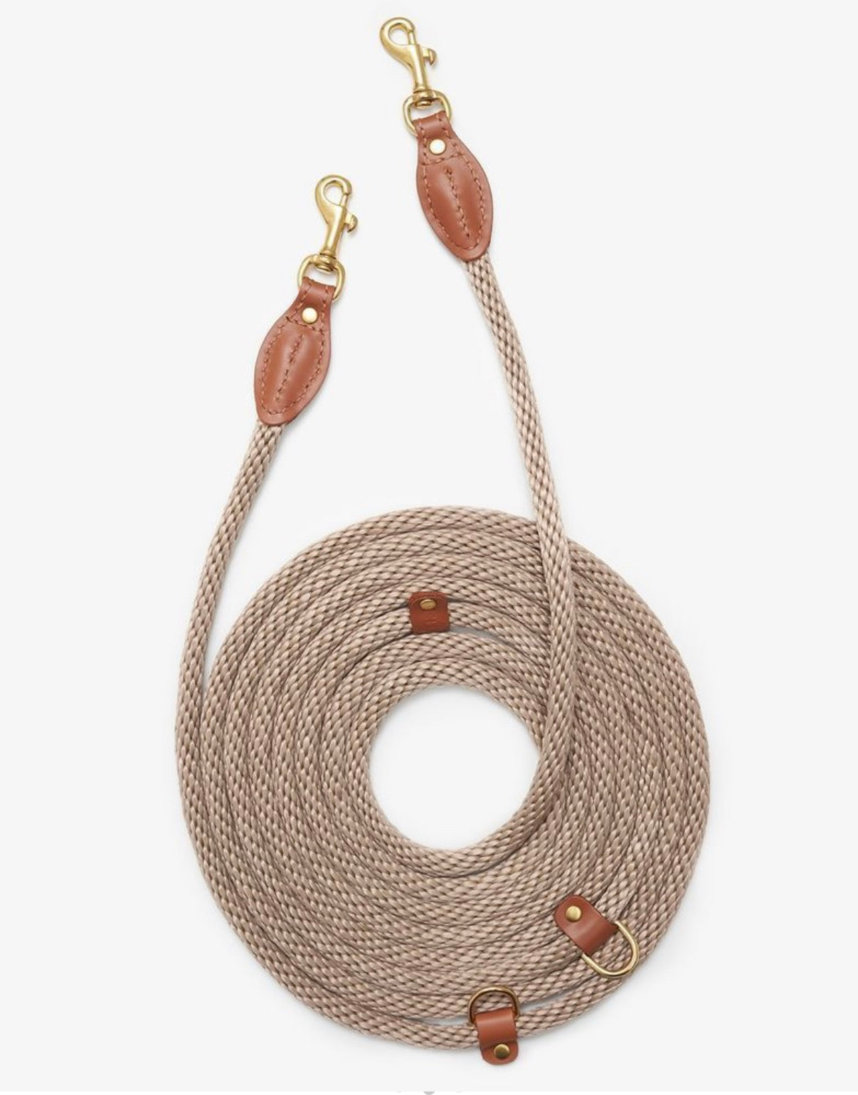 Hands-Free Leather Dog Leash 3-in-1 – Black & Beige Rope | CHOUCHOÚ®