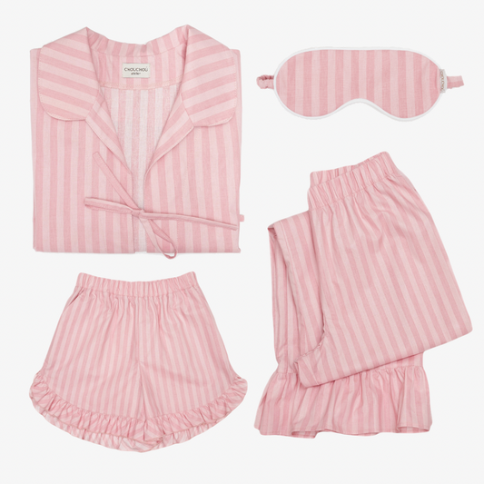 Women's pajama suit with piping/ruffles, CHOUCHOÚ®