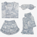Carica l'immagine nel visualizzatore della galleria, Women's pajama suit with piping/ruffles, CHOUCHOÚ®
