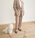 Charger l'image dans la visionneuse de la galerie, Hands-Free Leather Dog Leash 3-in-1 – Black & Beige Rope | CHOUCHOÚ®
