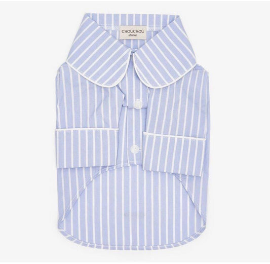 Shirt striped for dogs with blue and white trim, CHOUCHOÚ®