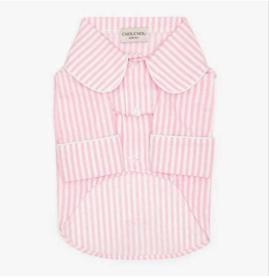 Shirt striped for dogs with blue and white trim, CHOUCHOÚ®