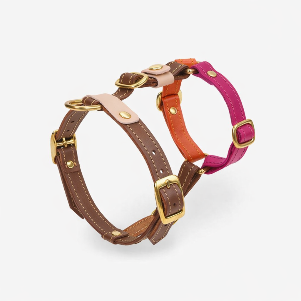 Leather Dog Harness – Chromatique Collection, Blush Pink | CHOUCHOÚ®