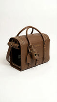 Load image into Gallery viewer, Airline-Approved Leather Dog Carrier (Up to 13 lbs), Luxury Black Travel Bag | CHOUCHOÚ®
