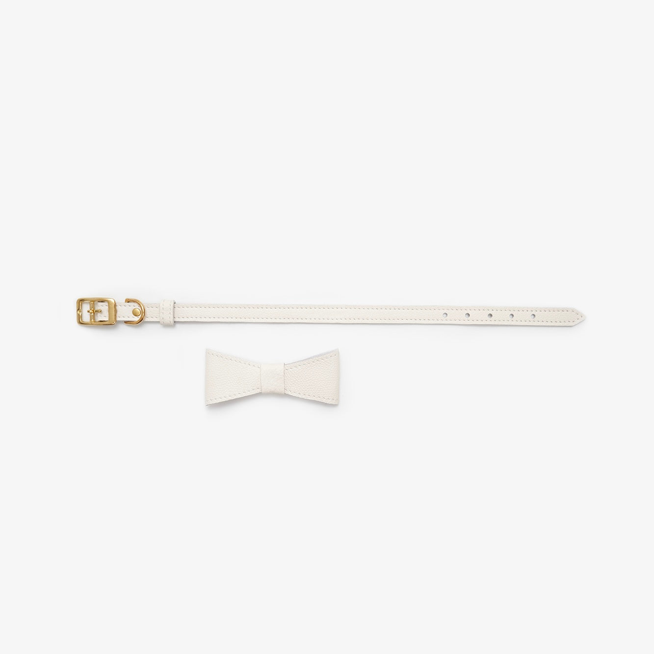 Leather bow for dog collar "Caviar" black, CHOUCHOÚ