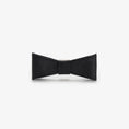 Charger l'image dans la visionneuse de la galerie, Leather bow for dog collar "Caviar" black, CHOUCHOÚ
