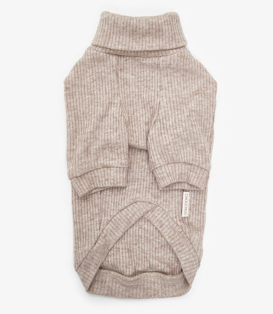 Angora Knit Dog Turtleneck, Beige | CHOUCHOÚ®