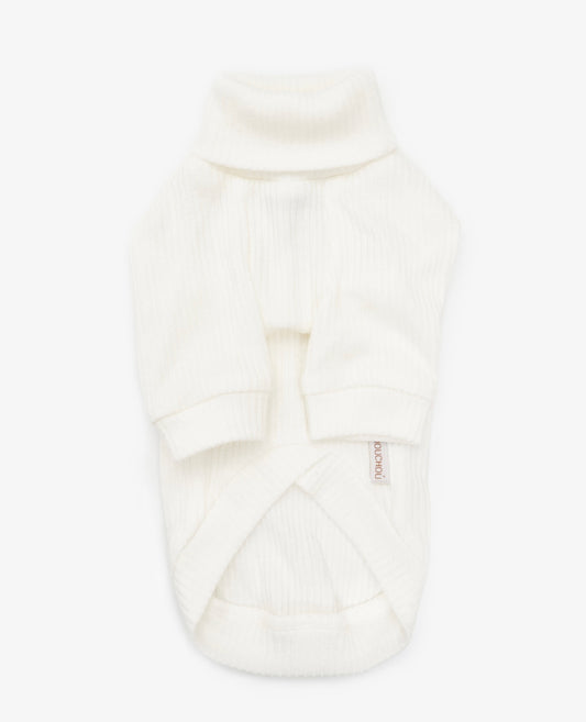 Angora Knit Dog Turtleneck, Beige | CHOUCHOÚ®