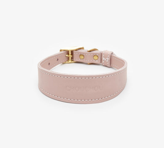 Leather Dog Collar – Almond Collection