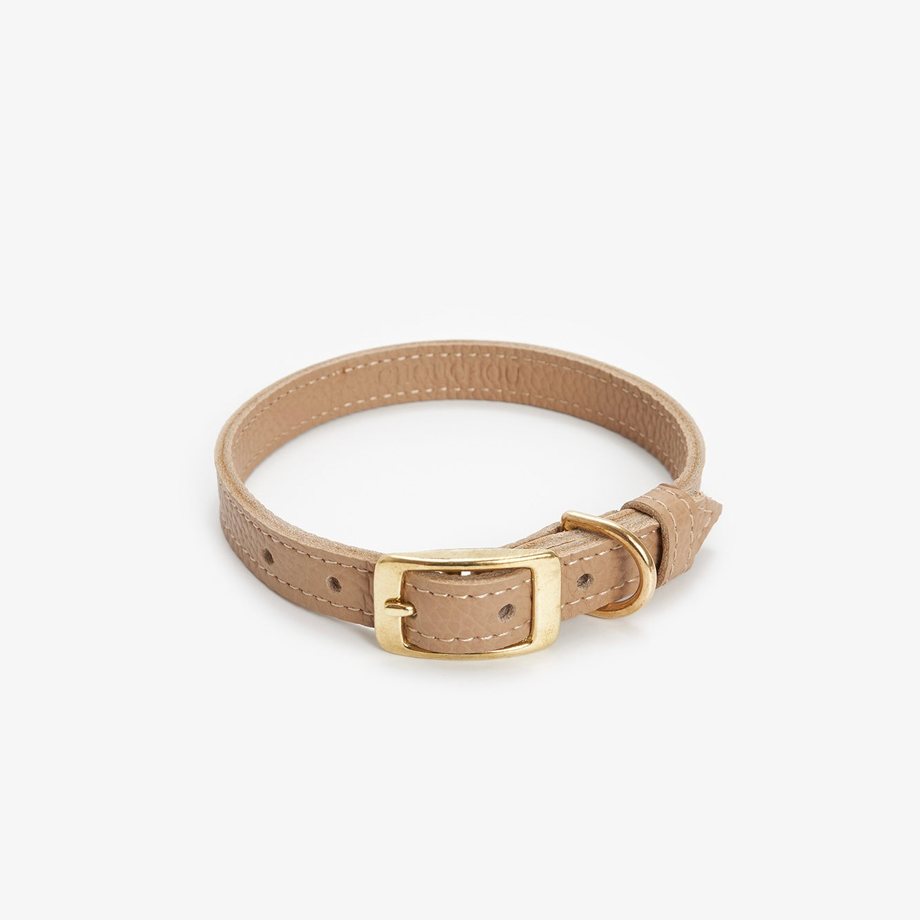 Leather dog collar "Caviar" XXS black with bow, CHOUCHOÚ