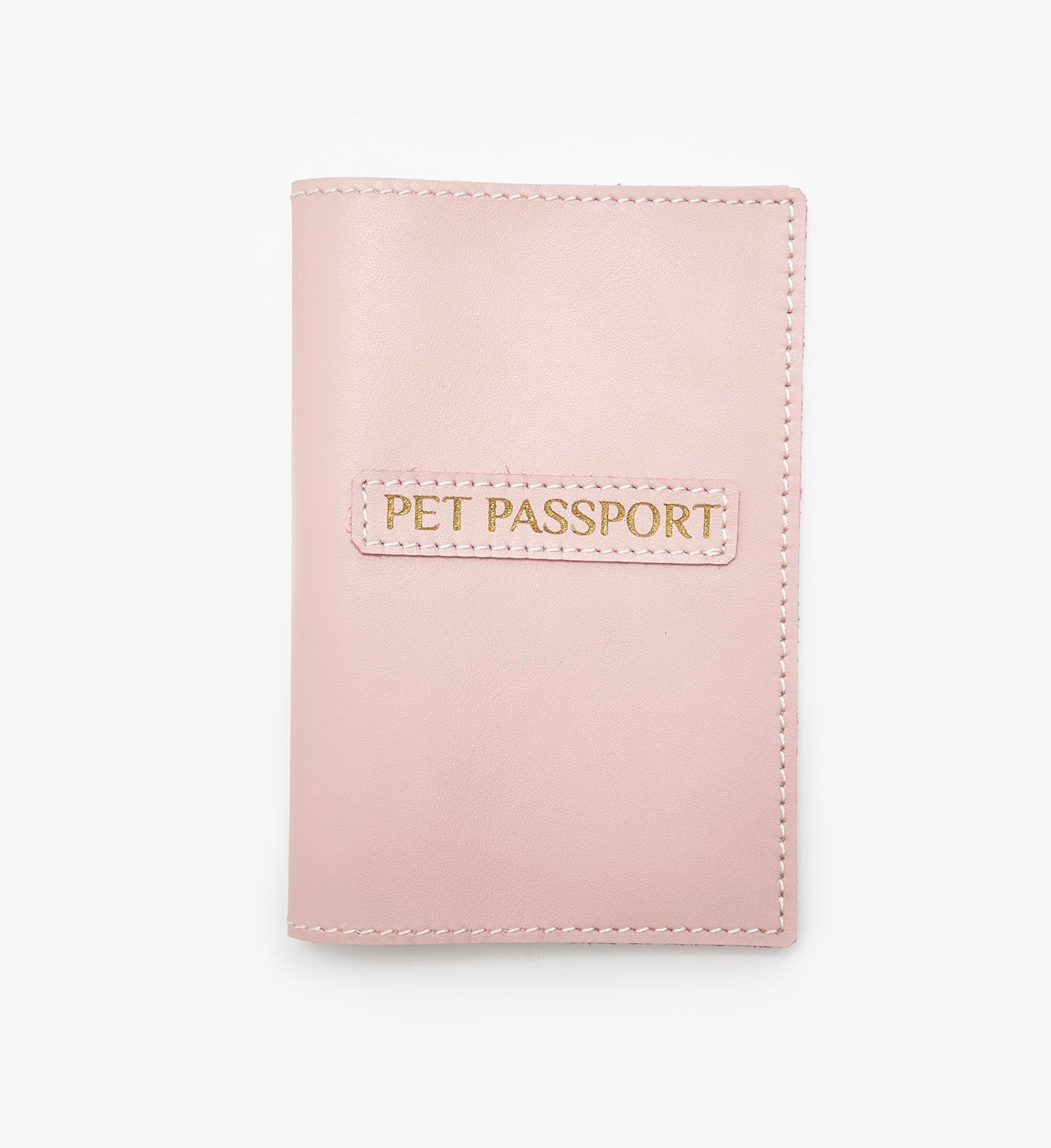 Leather cover for international veterinary passport for dogs, pink, CHOUCHOÚ
