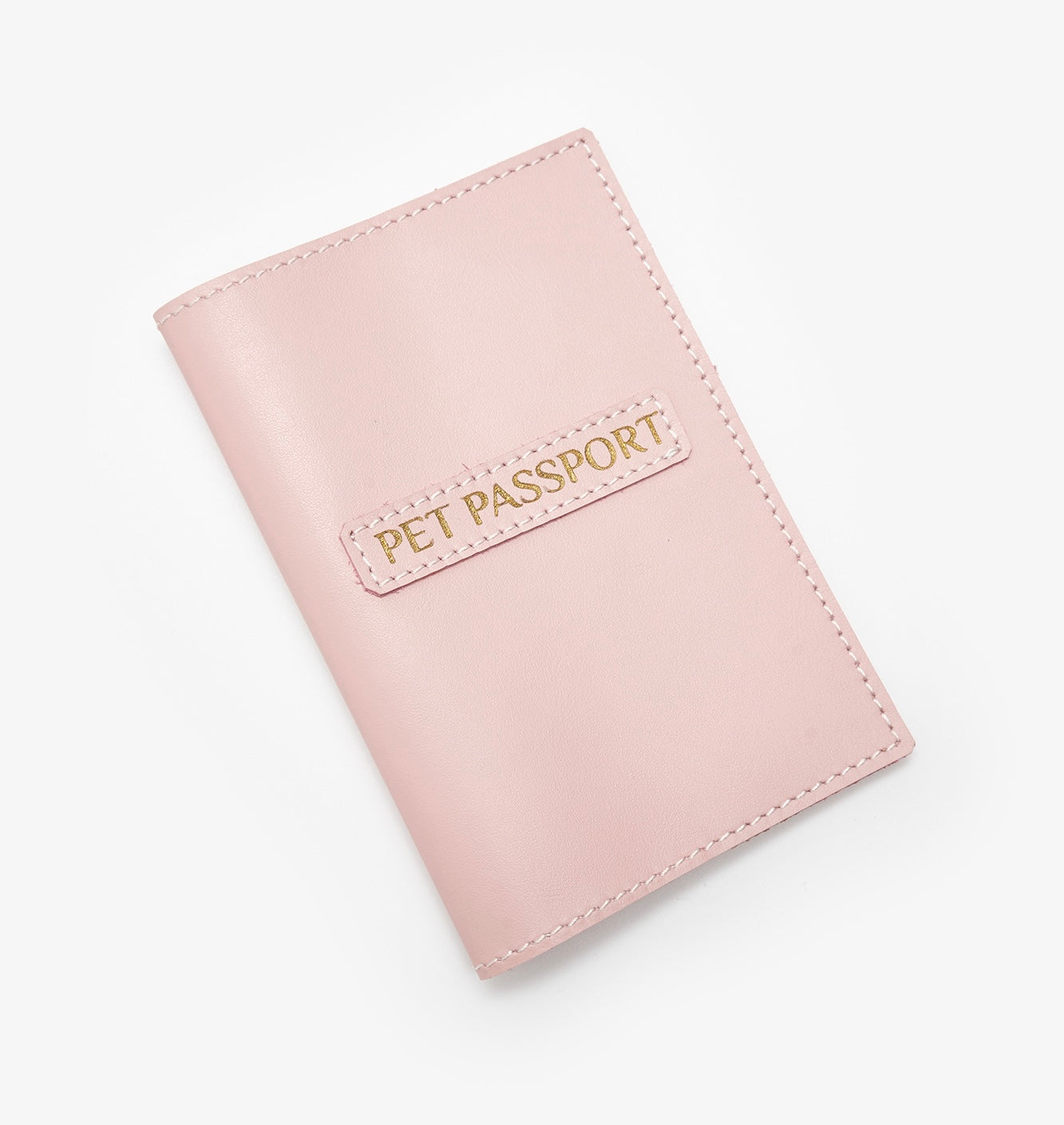 Leather cover for international veterinary passport for dogs, pink, CHOUCHOÚ