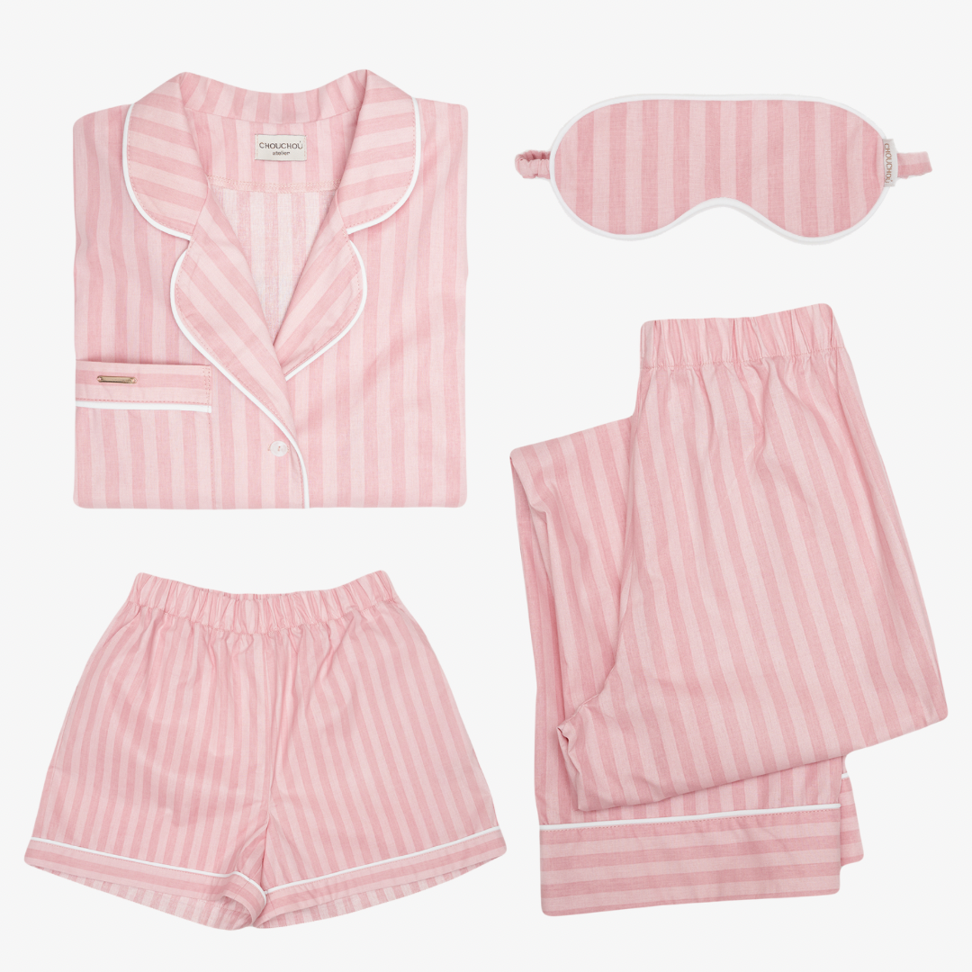 Women's pajama suit with piping/ruffles, CHOUCHOÚ®