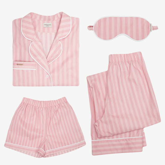 Women's pajama suit with piping/ruffles, CHOUCHOÚ®