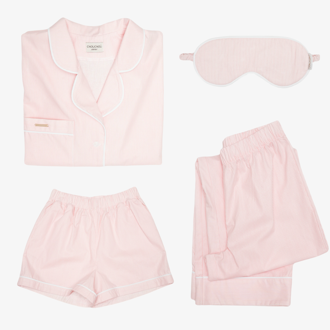 Women's pajama suit with piping/ruffles, CHOUCHOÚ®