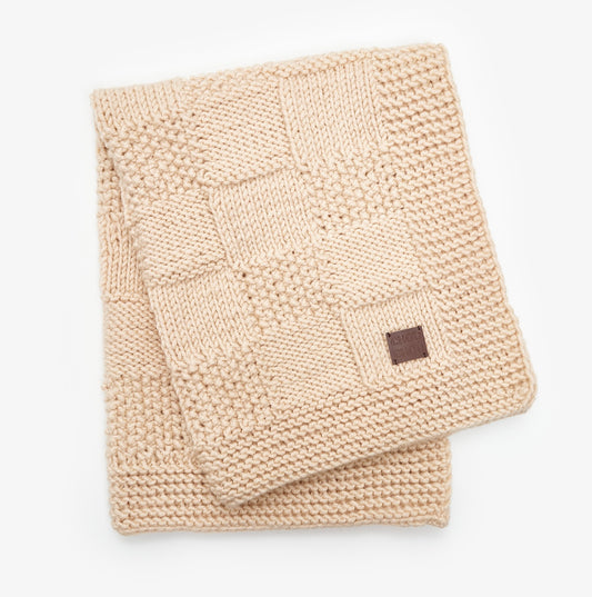Dog blanket "Chess" beige S, CHOUCHOÚ
