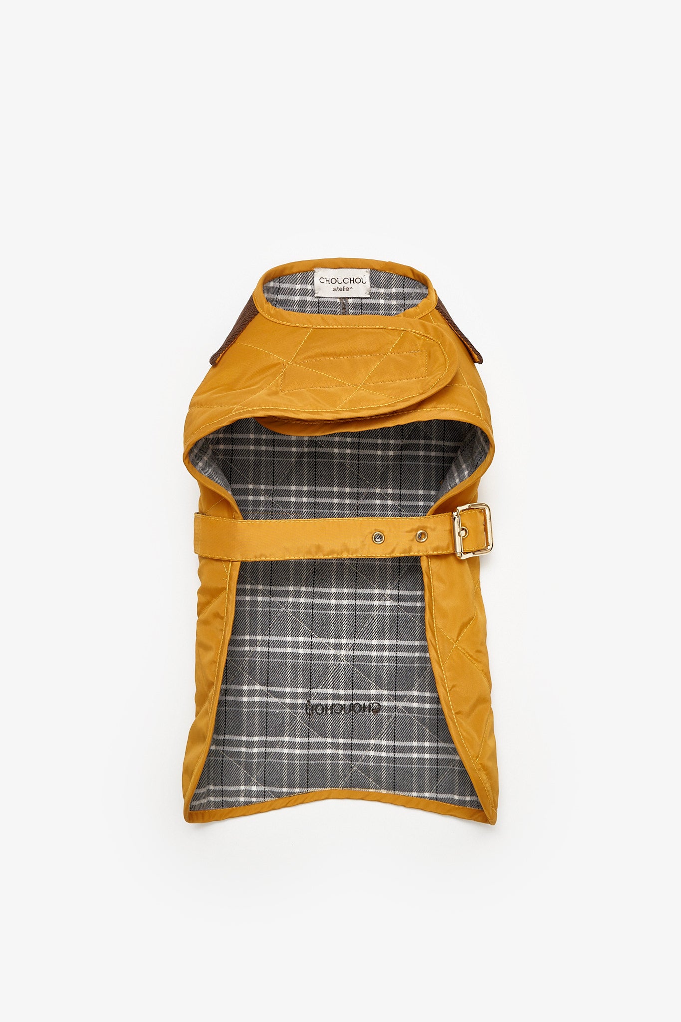 Quilted Waterproof Dog Coat in Grey-Blue – Premium Lightweight Outerwear | CHOUCHOÚ®