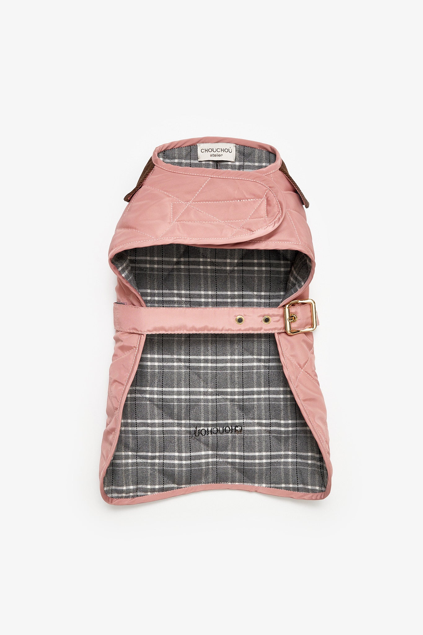 Quilted Waterproof Dog Coat in Grey-Blue – Premium Lightweight Outerwear | CHOUCHOÚ®