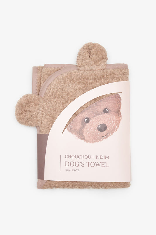 Beige cotton towel for dogs, CHOUCHOÚ®