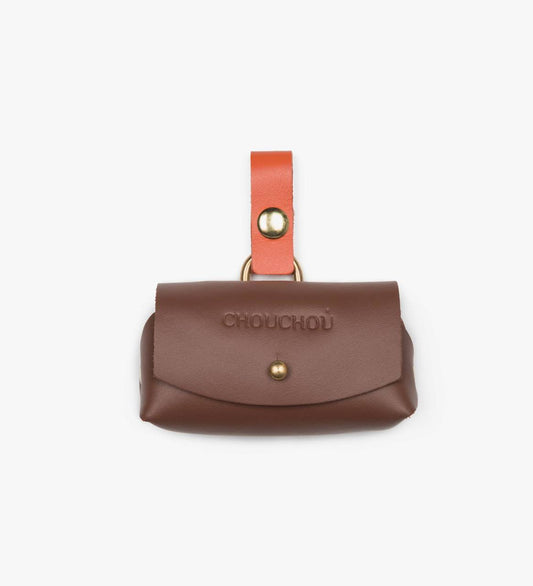 Leather Dog Poop Bag Holder — Chromatique Collection, Blue | CHOUCHOÚ®