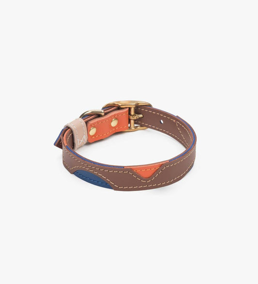 Chromatic colored leather dog collar, size XS, Chouchoú