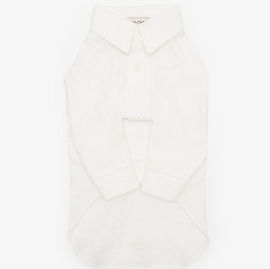 Linen shirt for dogs, white, XXS, CHOUCHOÚ