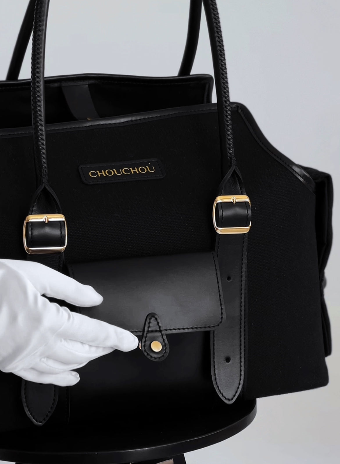 Leather Dog Carrier Bag — Classy Collection, Timeless Design, Brown | CHOUCHOÚ®
