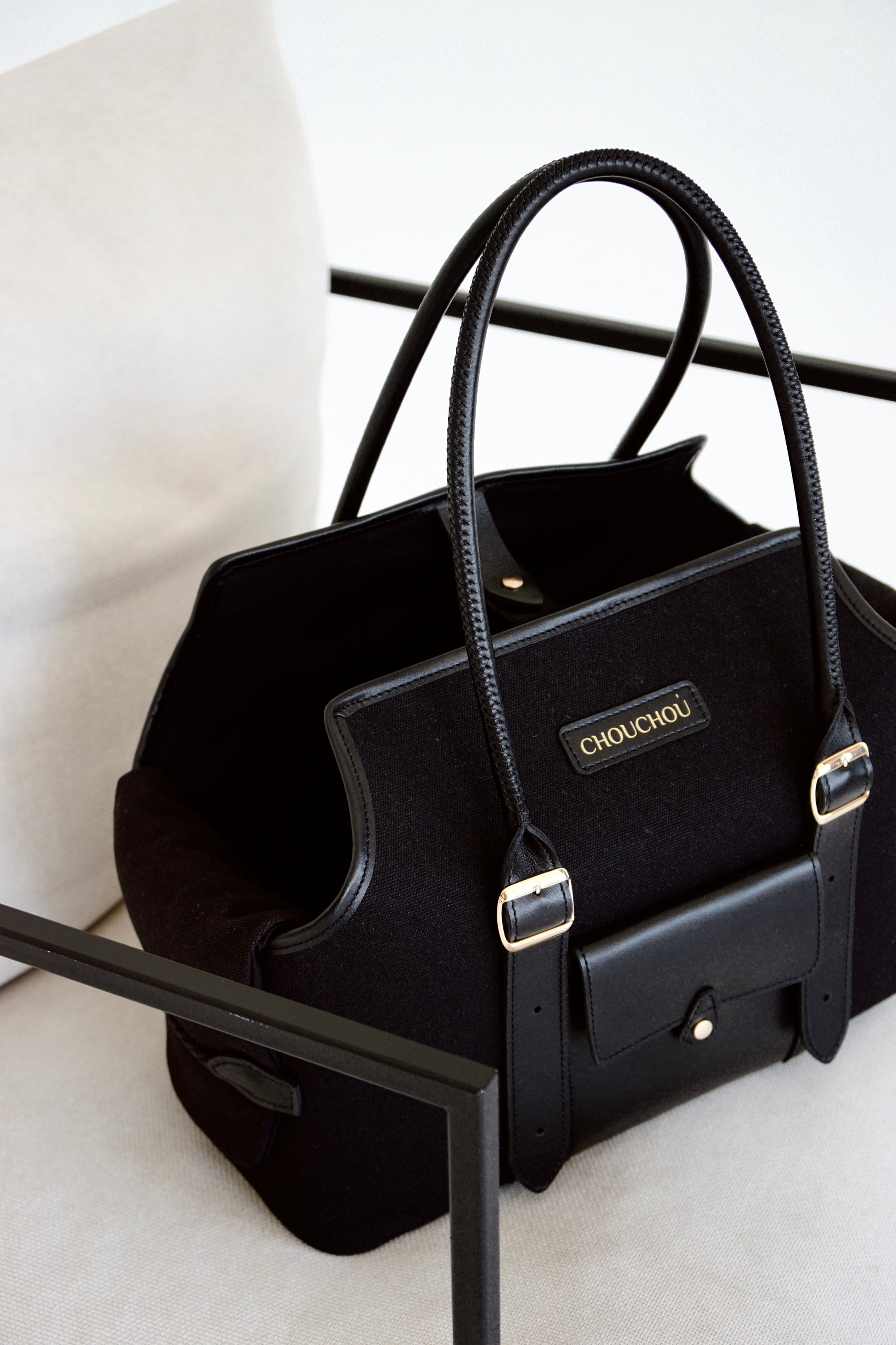 Leather Dog Carrier Bag — Classy Collection, Timeless Design, Brown | CHOUCHOÚ®