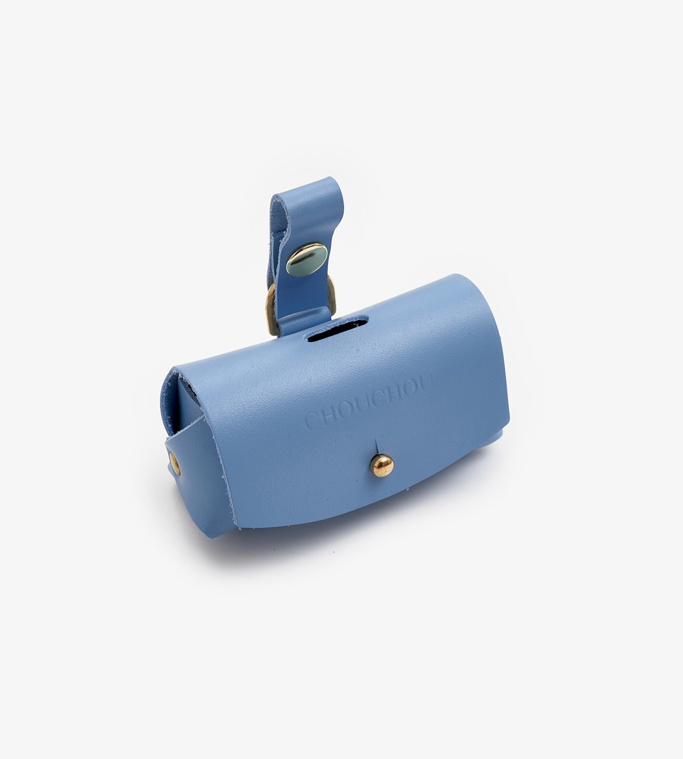 Leather Dog Poop Bag Holder — Classy Collection, Blue | CHOUCHOÚ®